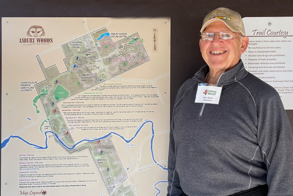 Adult Volunteer of the Year 2022 David Karle Asbury Woods