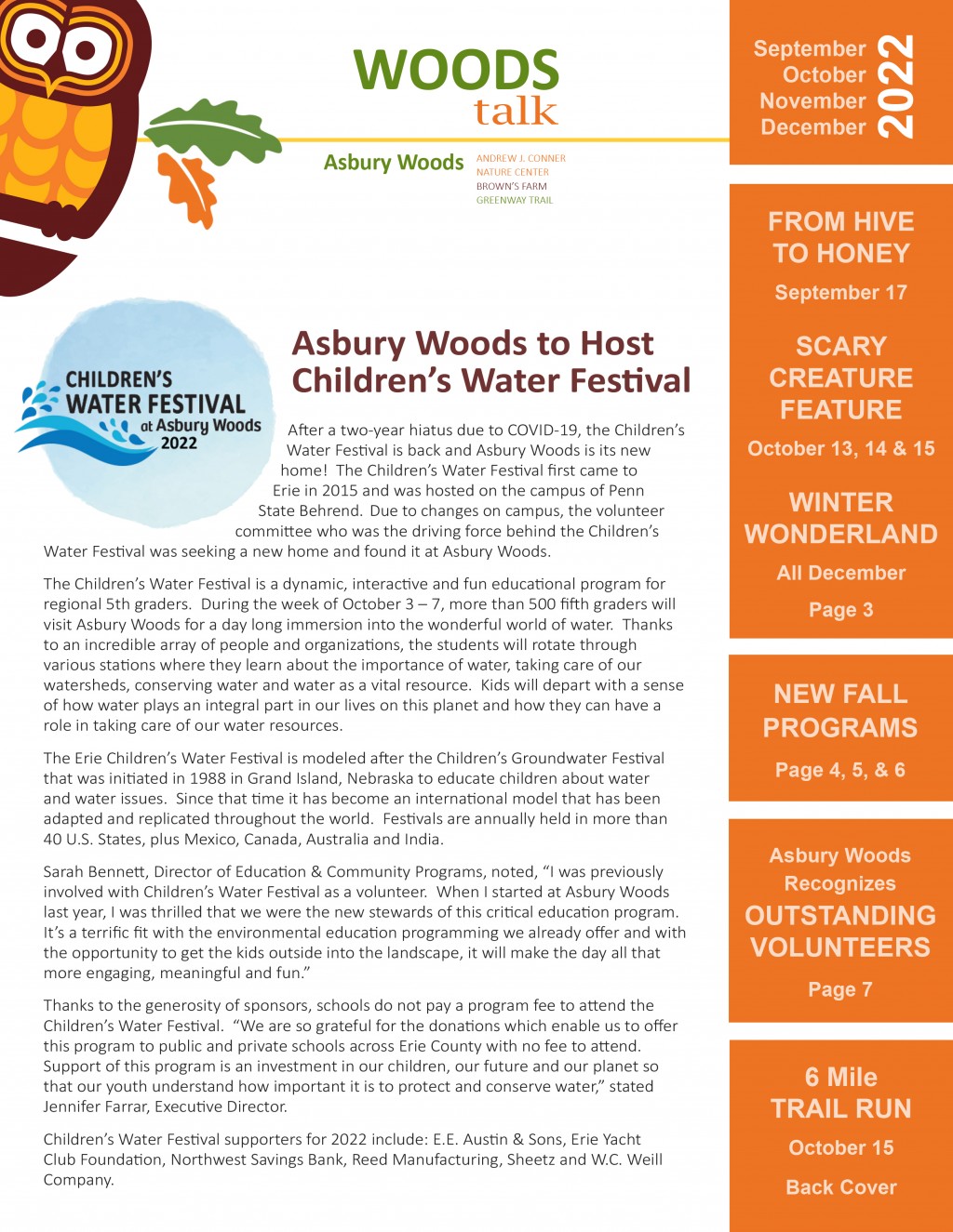 Newsletter Asbury Woods