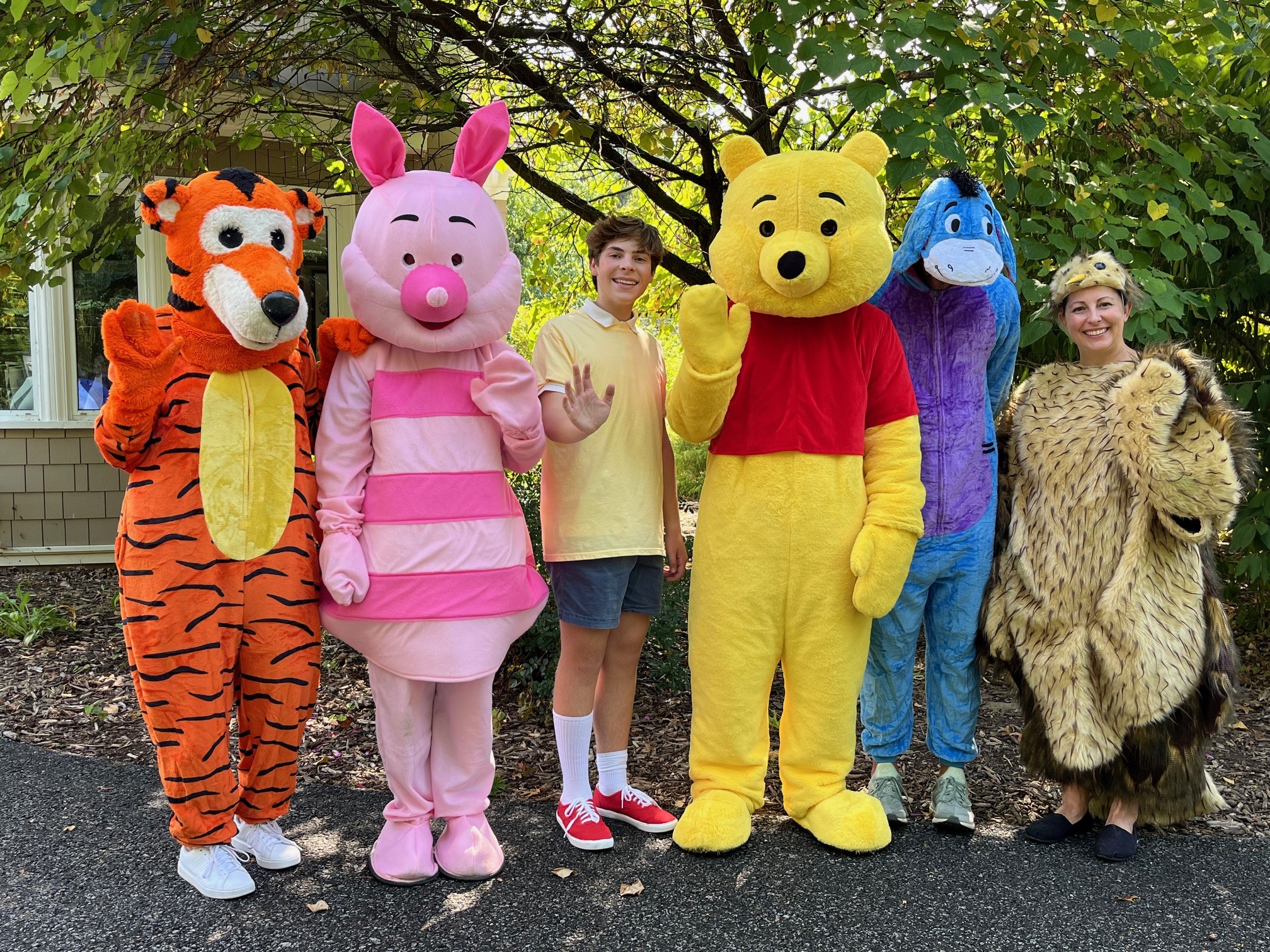 all the characters close up